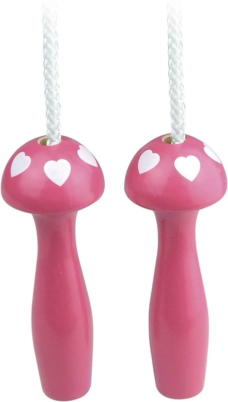 Corde à sauter rose coeur blanc Rose 1 - vertbaudet enfant 