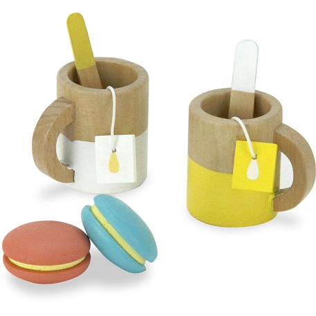 Service à thé en bois Beige 2 - vertbaudet enfant 