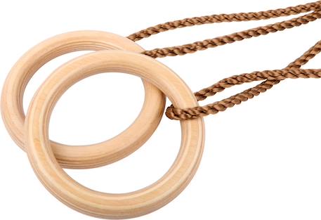 Anneaux de gymnastique en bois Beige 2 - vertbaudet enfant 