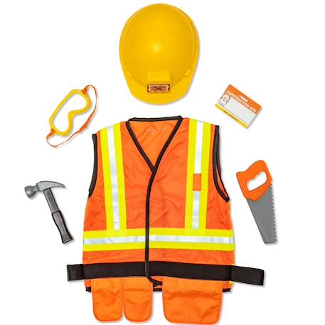 Déguisement de chef de chantier Orange 2 - vertbaudet enfant 