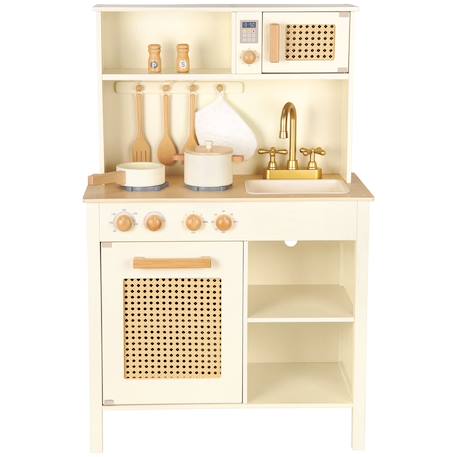 Cuisine en bois et rotin Beige+Rose 2 - vertbaudet enfant 