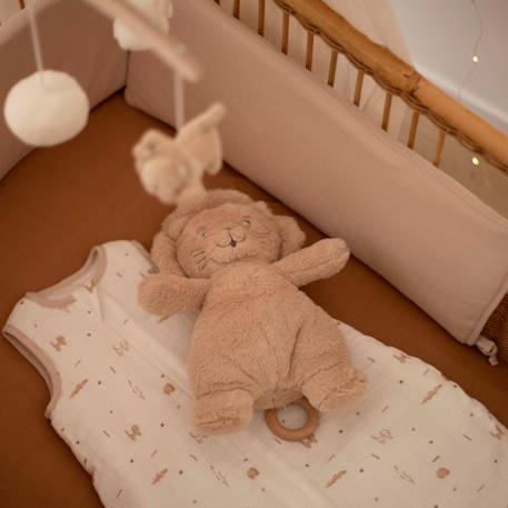 Peluche musicale bébé léo le lion Beige 3 - vertbaudet enfant 