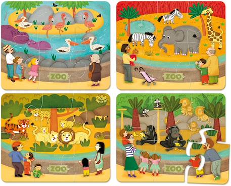 Puzzles du zoo Vert 2 - vertbaudet enfant 