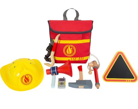 Sac à dos de pompier Rouge 2 - vertbaudet enfant 