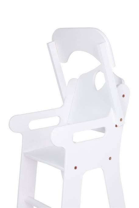 Chaise haute cœur blanche Blanc 2 - vertbaudet enfant 