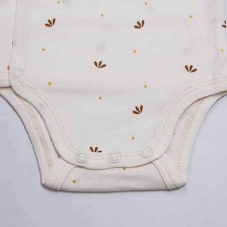 Lot de 2 bodies bébé manches longues - mini nous Ecru 6 - vertbaudet enfant 