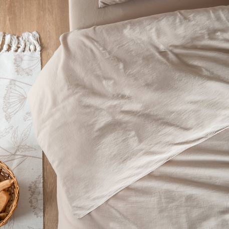 Housse de couette satin de coton bio lavé 1 personne Ambre+Blanc craie+Cyprès+Lin+Peach+Tilleul 19 - vertbaudet enfant 