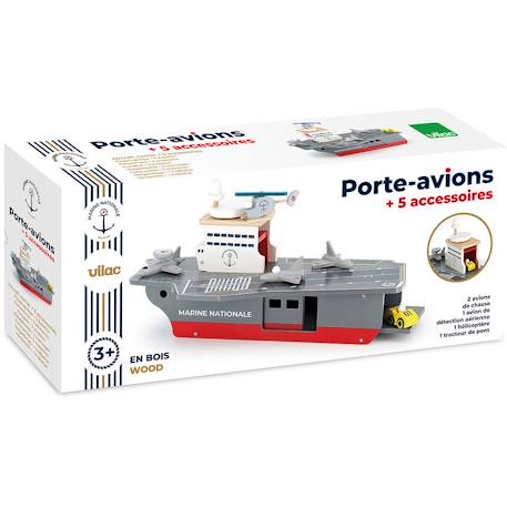 Porte-avions marine nationale Gris 5 - vertbaudet enfant 