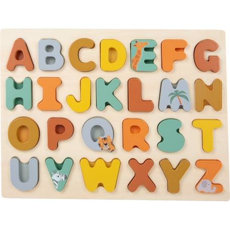 Puzzle abc safari Beige 2 - vertbaudet enfant 