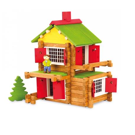 Coffret chalet en bois 135 pièces Marron 2 - vertbaudet enfant 