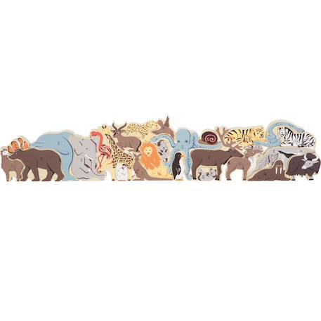 Puzzle de lettres animaux Beige 1 - vertbaudet enfant 