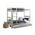 Pack lit superposé séparable gigogne avec matelas bois massif aaron Blanc+Bois naturel 2 - vertbaudet enfant 