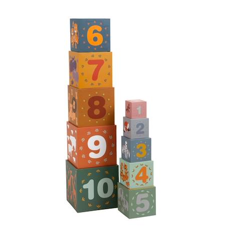 Cubes à empiler safari Marron 1 - vertbaudet enfant 