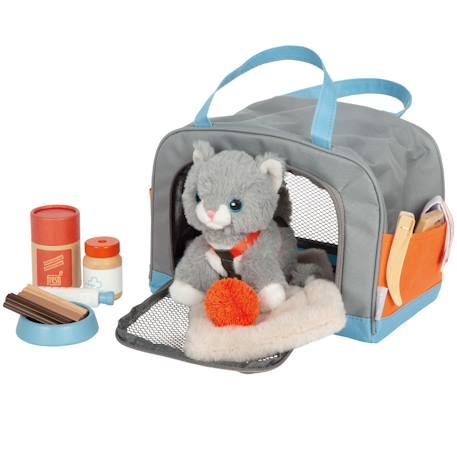 Chat avec sac et kit de soins Gris 2 - vertbaudet enfant 