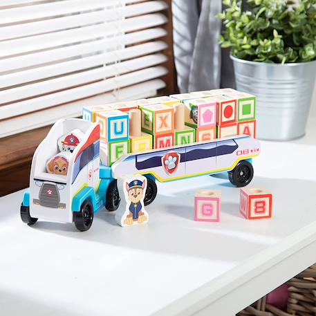 Paw patrol camion alphabet bois Blanc 3 - vertbaudet enfant 