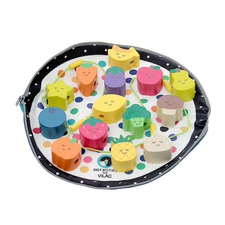 Perles en bois tutti frutti Rouge 5 - vertbaudet enfant 