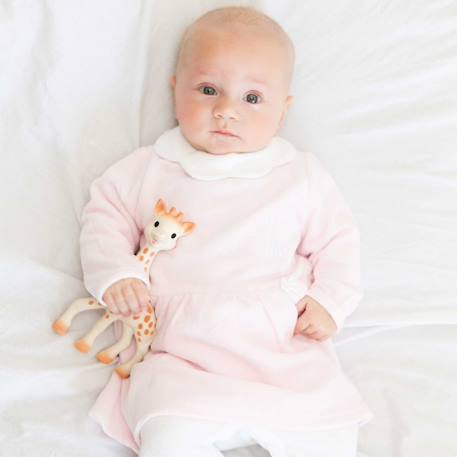 Dors-bien robe col claudine Blanc+Rose 7 - vertbaudet enfant 