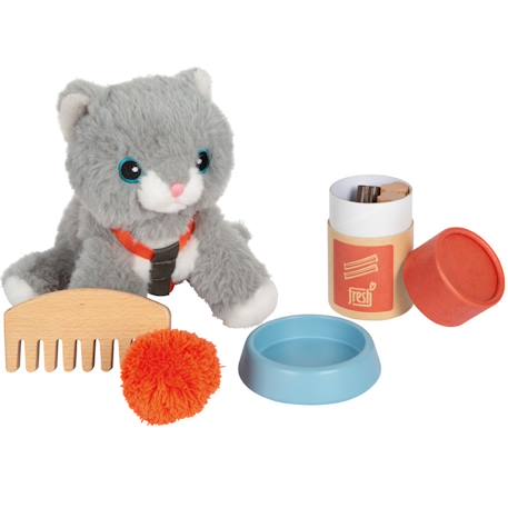 Chat avec sac et kit de soins Gris 6 - vertbaudet enfant 