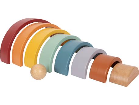 Arc-en-ciel en bois safari Beige 6 - vertbaudet enfant 