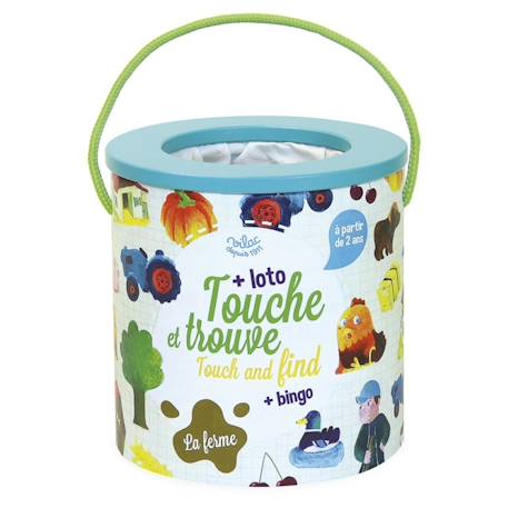 Touche et trouve la ferme Bleu 2 - vertbaudet enfant 
