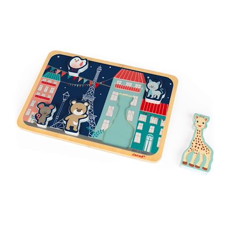Chunky puzzle sophie la girafe Bleu 5 - vertbaudet enfant 