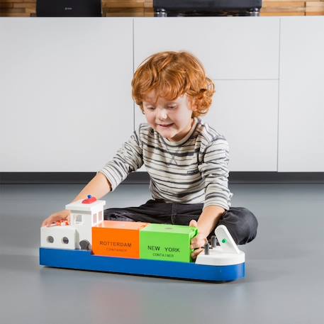 Péniche avec 2 containers Bleu 2 - vertbaudet enfant 