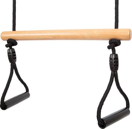 Balançoire trapèze avec anneaux de gymnastique Noir 2 - vertbaudet enfant 