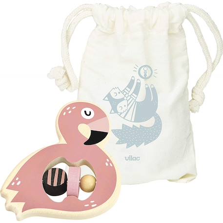 Hochet flamingo michelle carlslund Rose 2 - vertbaudet enfant 