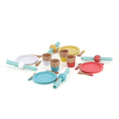 Dinette repas en bois Beige 1 - vertbaudet enfant 