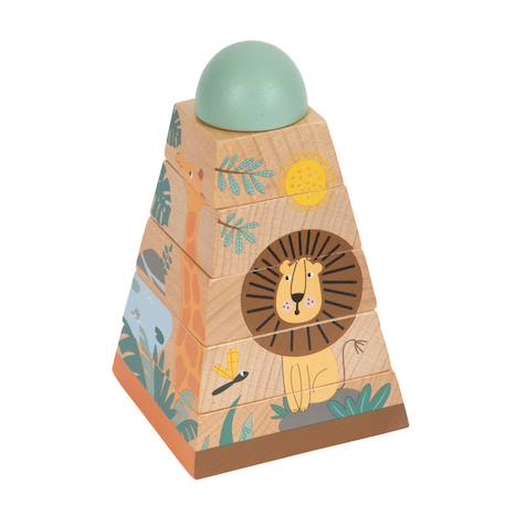 Tour à empiler safari Beige 2 - vertbaudet enfant 