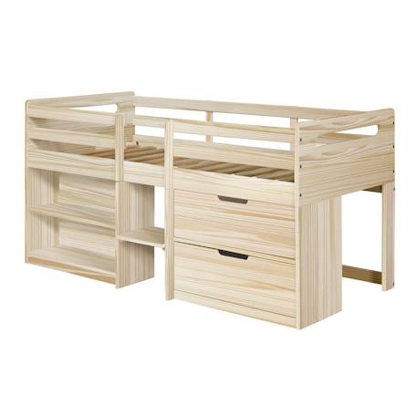Lit mi-hauteur bois massif hoby Bois 1 - vertbaudet enfant 