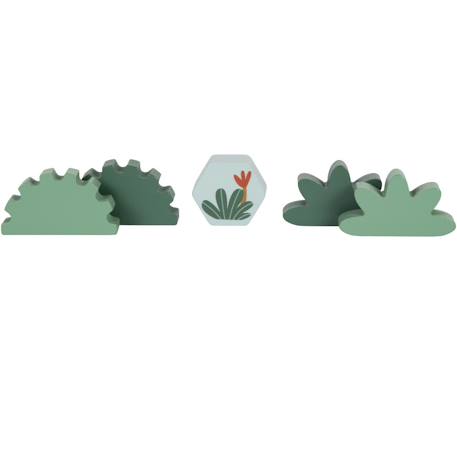 Blocs de construction en bois dino Beige 5 - vertbaudet enfant 