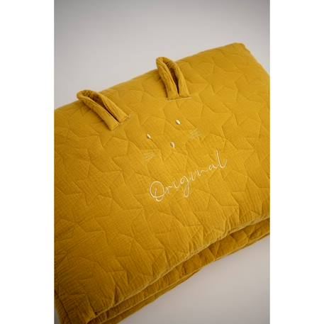 Tour de lit bébé en coton - original Bleu ciel+Bleu nuit+Jaune+Rose 15 - vertbaudet enfant 