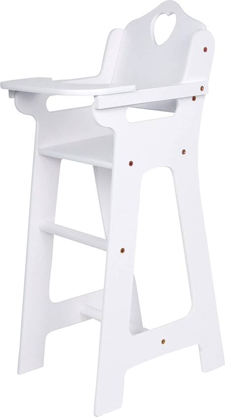 Chaise haute cœur blanche Blanc 1 - vertbaudet enfant 