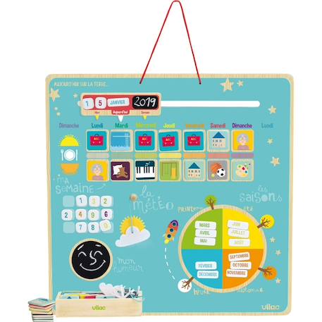 Calendrier magnétique Bleu 2 - vertbaudet enfant 