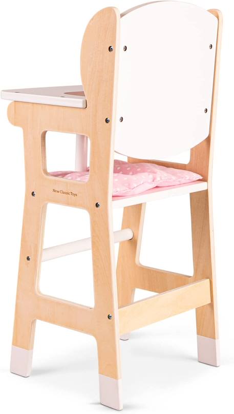 Chaise haute en bois pour poupée Blanc 3 - vertbaudet enfant 