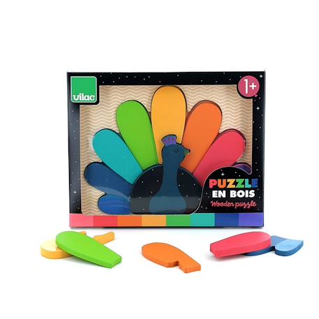 Puzzle encastrement paon andy westface Bleu 3 - vertbaudet enfant 
