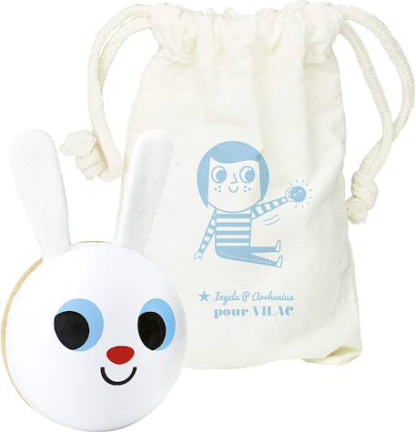 Hochet maracas lapin Blanc 2 - vertbaudet enfant 