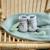 Chaussons bébé avec broderie papi d'amour Blanc+Gris+Sable 4 - vertbaudet enfant 