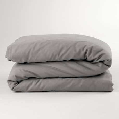 Housse de couette 1 personne pur coton bio Blanc+Bleu nuit+Ecru+Eucalyptus+Gris tourterelle+Rose nude+Terracotta 26 - vertbaudet enfant 