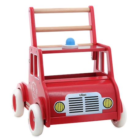 Chariot de marche pompiers Rouge 2 - vertbaudet enfant 