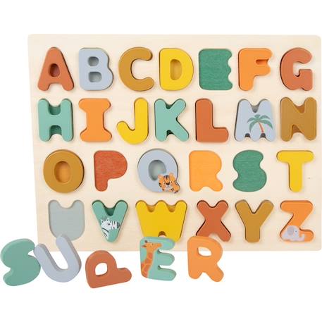 Puzzle abc safari Beige 1 - vertbaudet enfant 