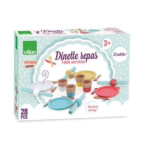 Dinette repas en bois Beige 2 - vertbaudet enfant 