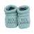 Chaussons naissance - message :  50% maman 50% papa Blanc+Gris+Moutarde+Vert 7 - vertbaudet enfant 