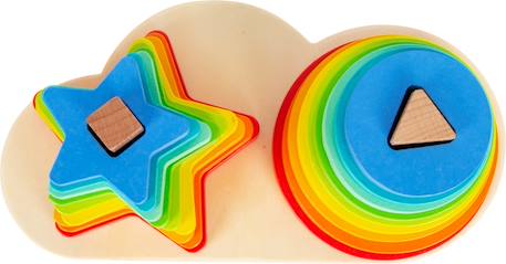 Jeu à encastrer arc-en-ciel Beige 3 - vertbaudet enfant 