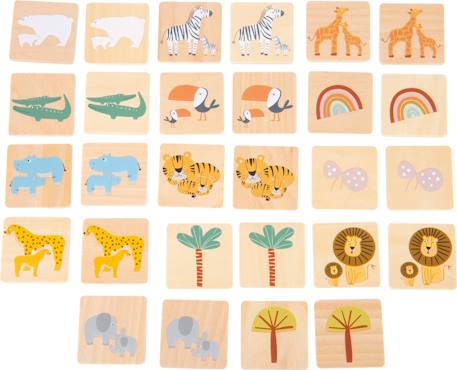 Jeu de mémo safari Beige 4 - vertbaudet enfant 