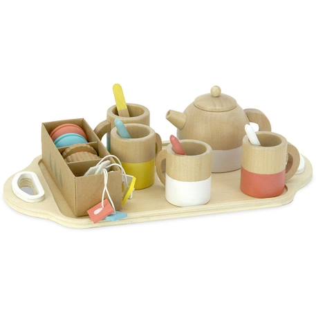 Service à thé en bois Beige 6 - vertbaudet enfant 