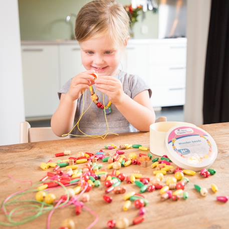 Boîte de perles en bois - 100 gr. Rouge 3 - vertbaudet enfant 