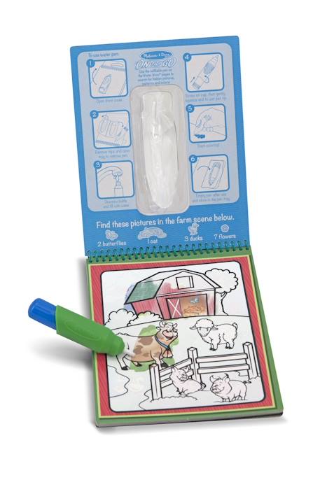Livre de coloriage pour enfant Water Wow - Animaux Rouge 2 - vertbaudet enfant 