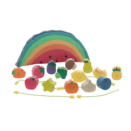 Perles en bois tutti frutti Rouge 1 - vertbaudet enfant 